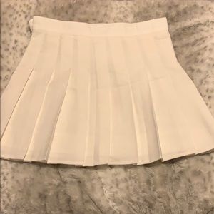 Shein white pleated mini/tennis skirt